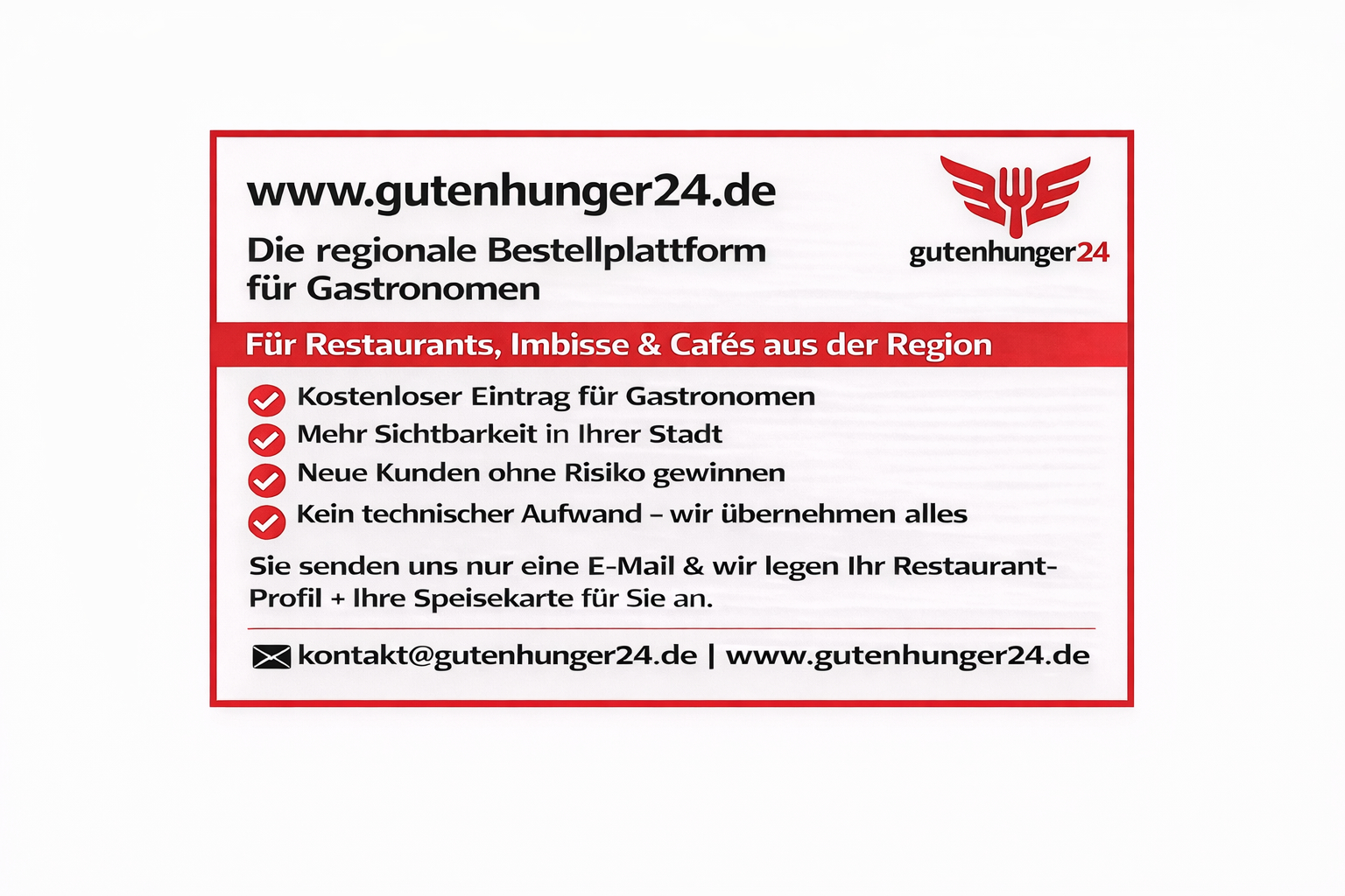 gutenhunger24 – Die regionale Bestellplattform für Gastronomie aus Hoyerswerda